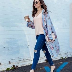 Floral kimono cardigan